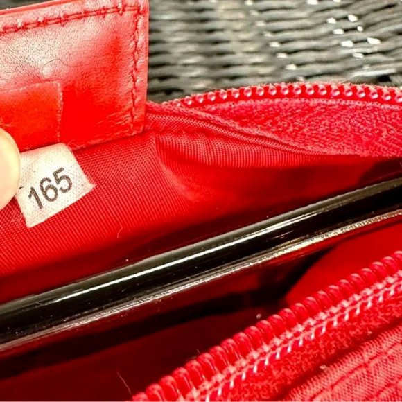 ⭐️PRADA Red Nylon Pouch Crossbody Bag with chain and clear insert - Picture 14 of 16